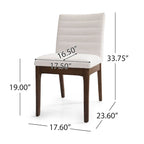 Lancer Channel Stitch Upholstered Dining Chairs (Set of 6) by Christopher Knight Home