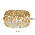 Cortlandt Modern Handcrafted Aluminum Mesh Coffee Table by Christopher Knight Home