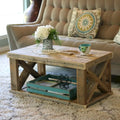 Wooden X Leg Coffee Table