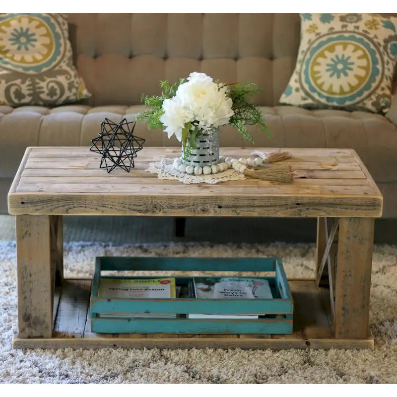 Wooden X Leg Coffee Table