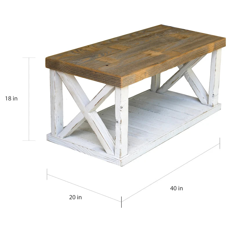 Wooden X Leg Coffee Table