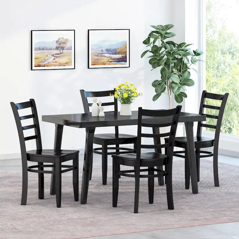 Prestage Rubberwood Dining Chairs (Set of 4) by Christopher Knight Home