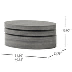 Carson Oval Mod Rotating Wood Coffee Table by Christopher Knight Home