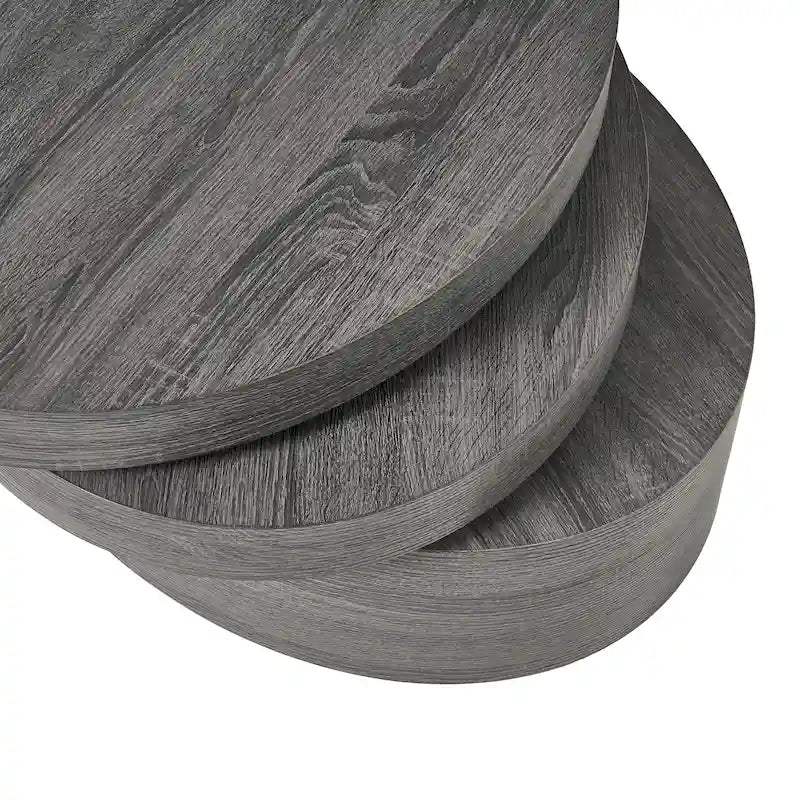 Carson Oval Mod Rotating Wood Coffee Table by Christopher Knight Home