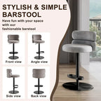 CAROCC Velvet Counter Bar stool with Height Adjustable and Swivel