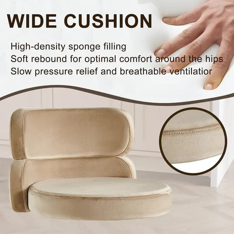 CAROCC Velvet Counter Bar stool with Height Adjustable and Swivel