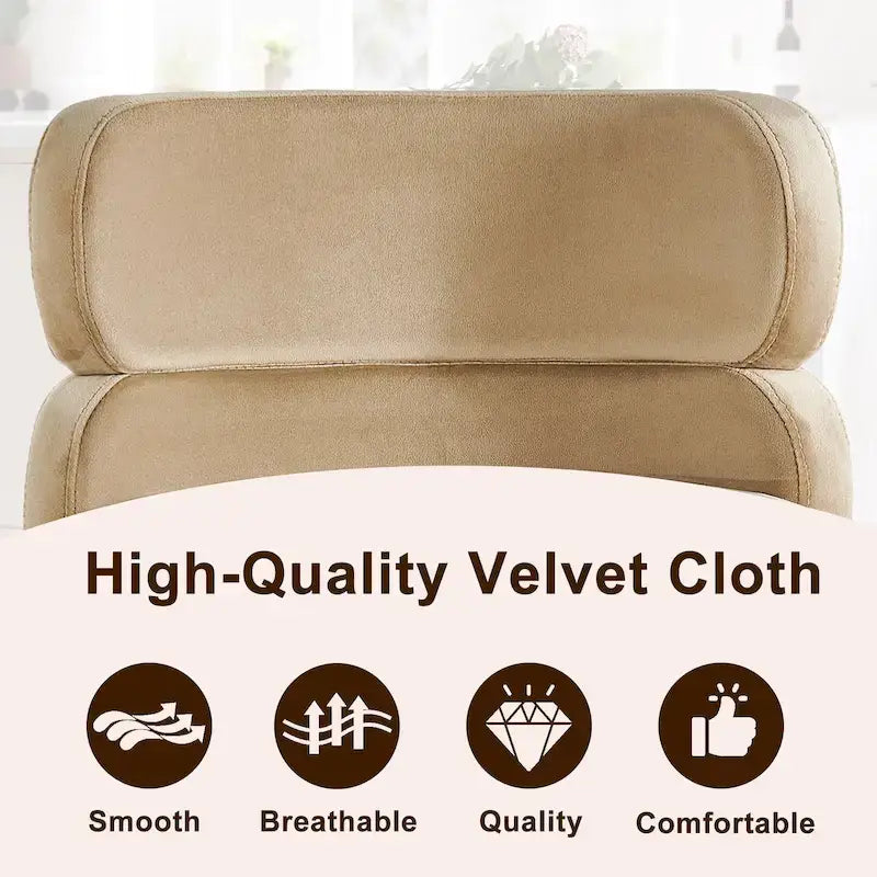 CAROCC Velvet Counter Bar stool with Height Adjustable and Swivel