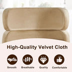 CAROCC Velvet Counter Bar stool with Height Adjustable and Swivel