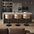 CAROCC Velvet Counter Bar stool with Height Adjustable and Swivel