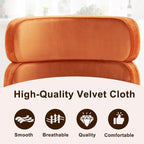 CAROCC Velvet Counter Bar stool with Height Adjustable and Swivel