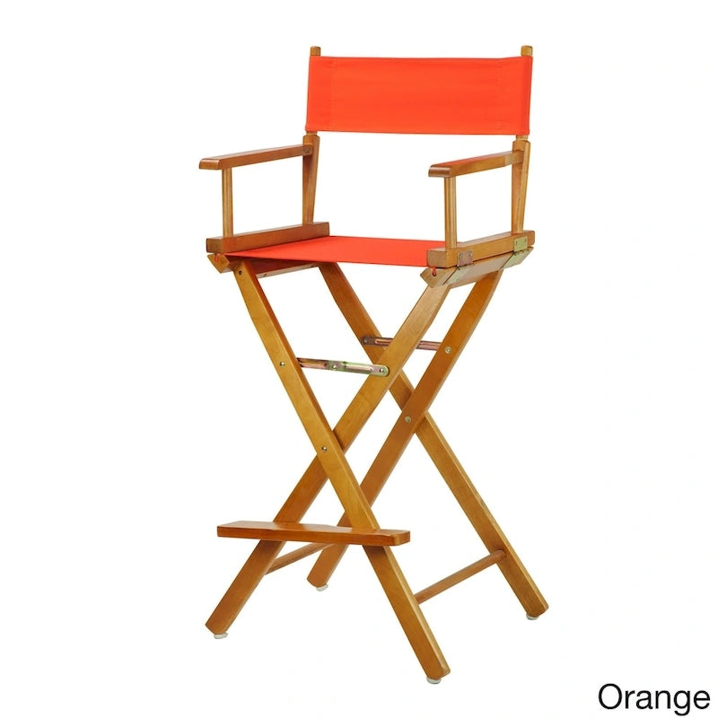 Honey Oak Frame 30-inch Director's Chair