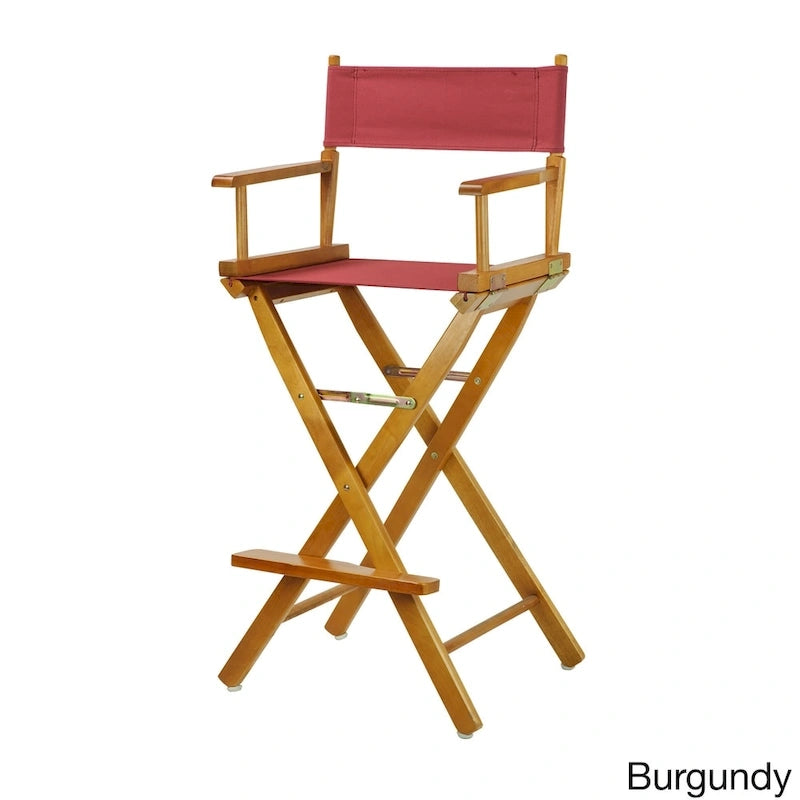 Honey Oak Frame 30-inch Director's Chair