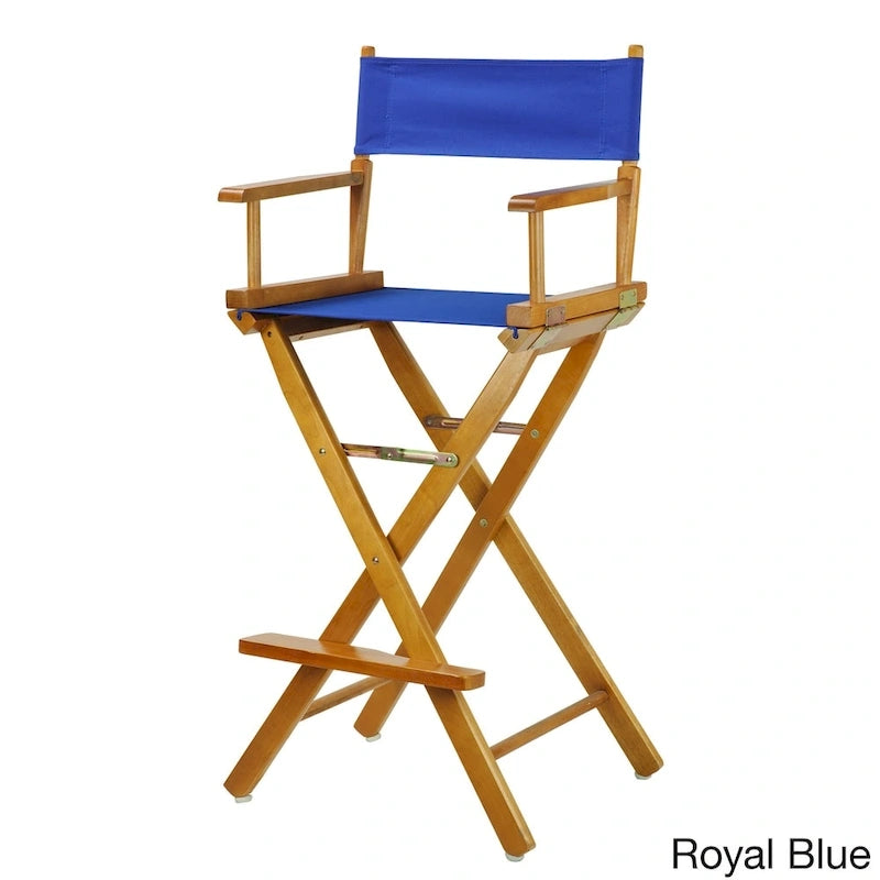 Honey Oak Frame 30-inch Director's Chair