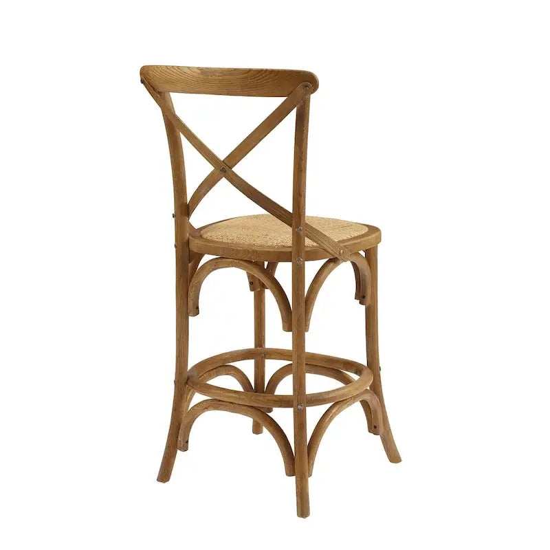 Delilah Rustic Cross Back Counter Stool