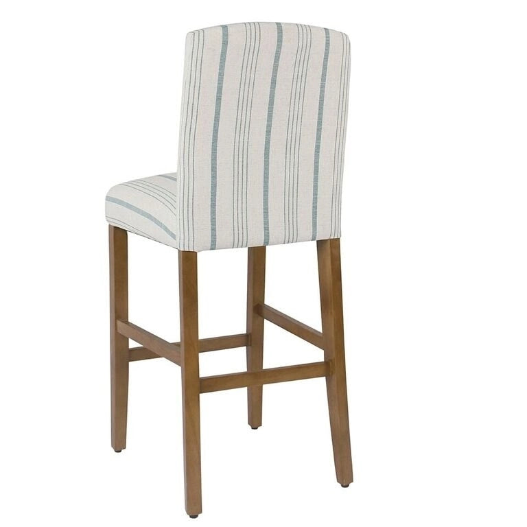 HomePop Classic Parsons High Back 29 Barstool - Blue Calypso Stripe - 29 inches
