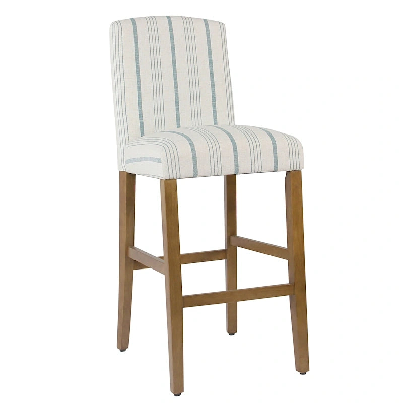 HomePop Classic Parsons High Back 29 Barstool - Blue Calypso Stripe - 29 inches