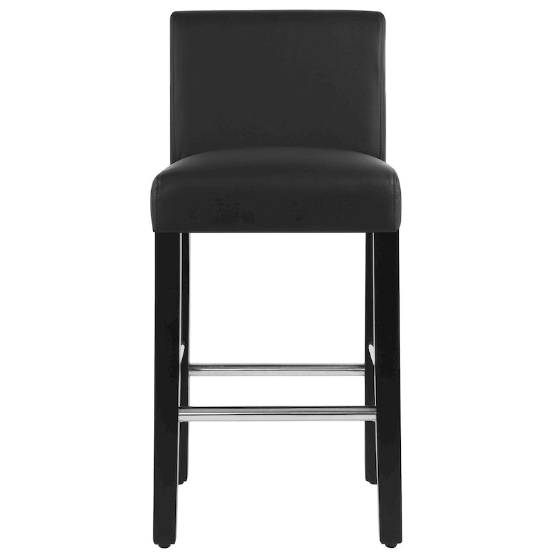 Counter Height Bar Stools Set of 2, 26 Seat Height Upholstered Barstools with Back