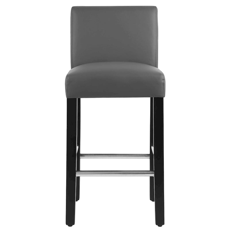 Counter Height Bar Stools Set of 2, 26 Seat Height Upholstered Barstools with Back