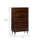 Middlebrook Designs Mid-Century 5-Drawer Solid Wood Dresser