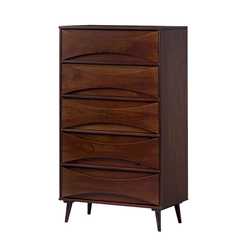 Middlebrook Designs Mid-Century 5-Drawer Solid Wood Dresser