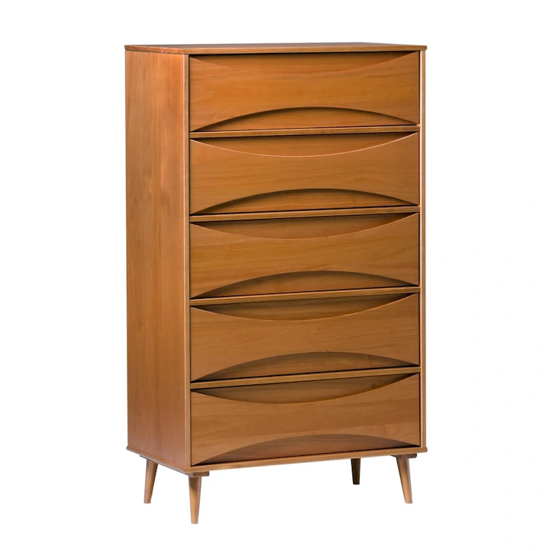 Middlebrook Designs Mid-Century 5-Drawer Solid Wood Dresser