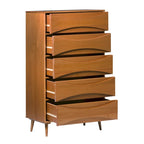 Middlebrook Designs Mid-Century 5-Drawer Solid Wood Dresser