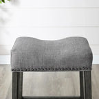 The Gray Barn Barish Backless Saddle Seat Counter Stools (Set of 2)