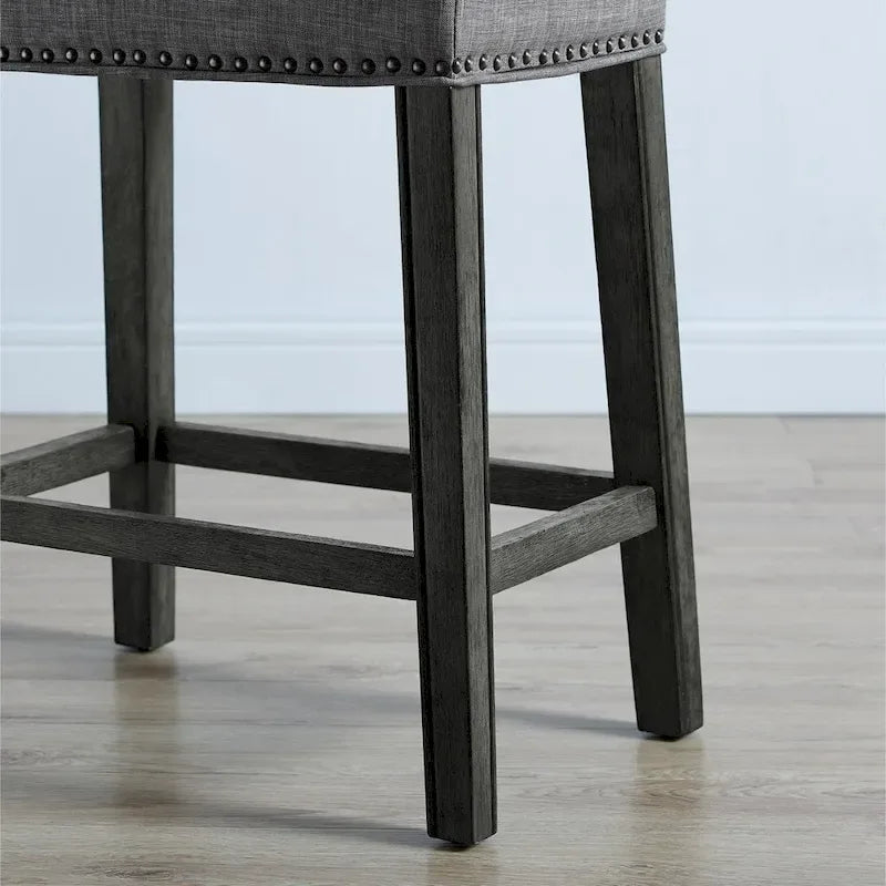 The Gray Barn Barish Backless Saddle Seat Counter Stools (Set of 2)