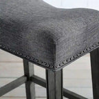 The Gray Barn Barish Backless Saddle Seat Counter Stools (Set of 2)