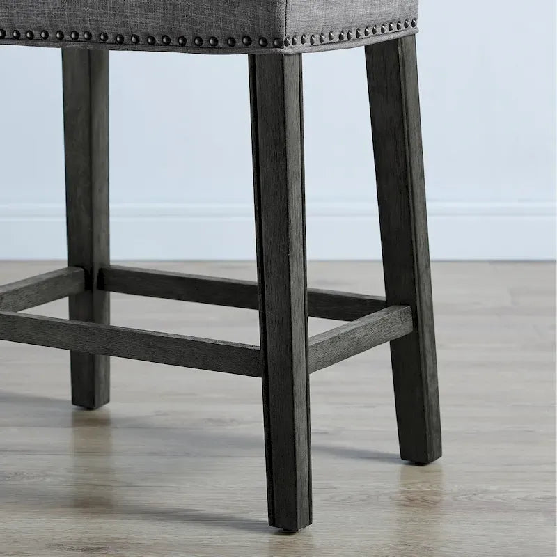 The Gray Barn Barish Backless Saddle Seat Counter Stools (Set of 2)