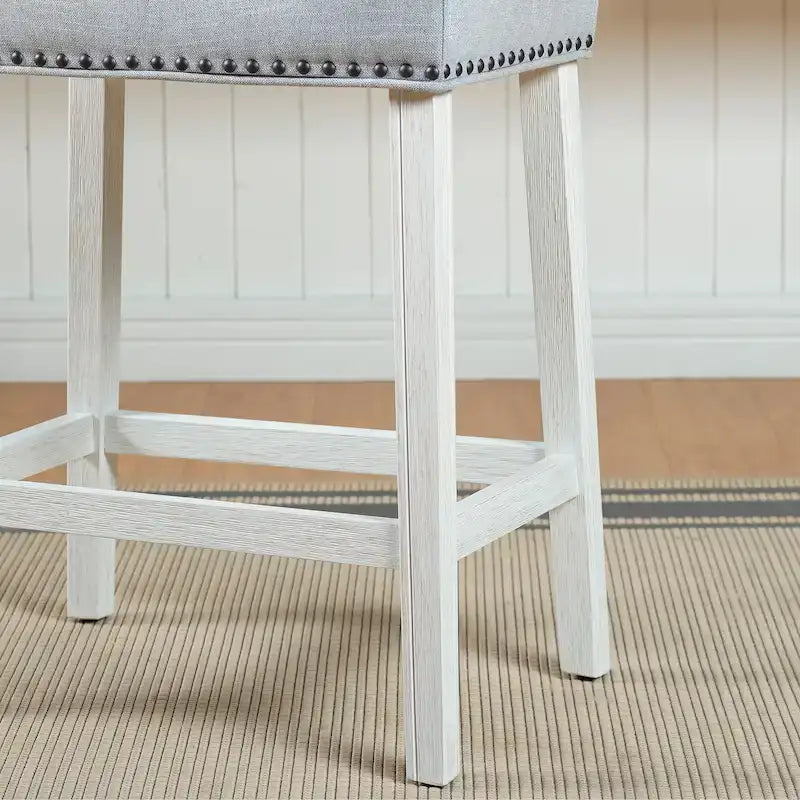 The Gray Barn Barish Backless Saddle Seat Counter Stools (Set of 2)