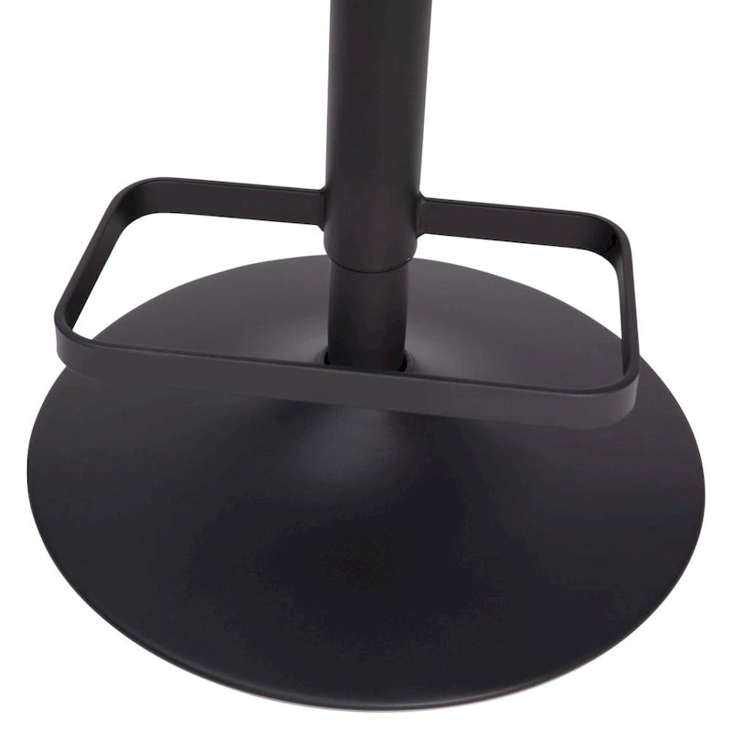 Modern Upholstered Adjustable Height Swivel Barstool with Footrest