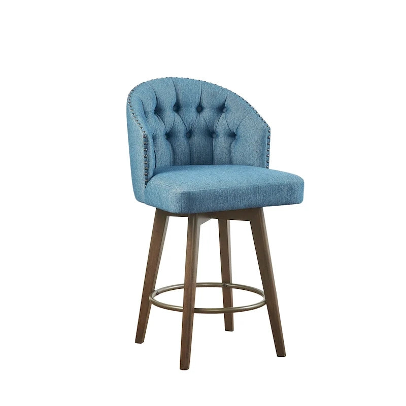 Madison Park Boyle Upholstered 360 Degree Swivel Counter Stool 26 H