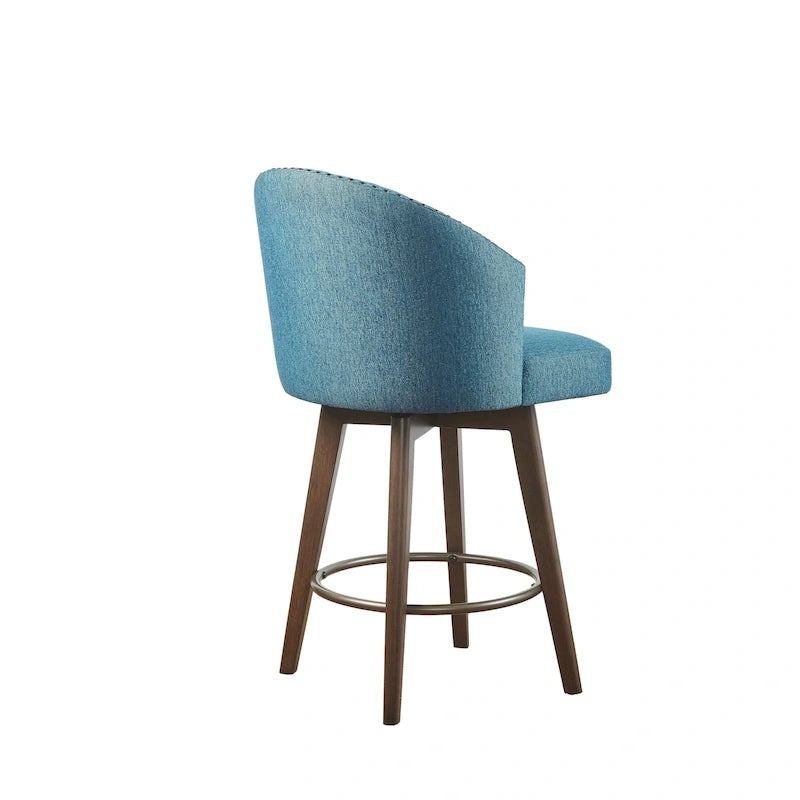 Madison Park Boyle Upholstered 360 Degree Swivel Counter Stool 26 H