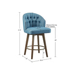 Madison Park Boyle Upholstered 360 Degree Swivel Counter Stool 26 H