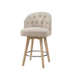 Madison Park Boyle Upholstered 360 Degree Swivel Counter Stool 26 H