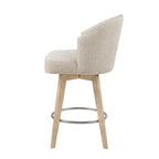 Madison Park Boyle Upholstered 360 Degree Swivel Counter Stool 26 H