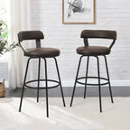 Hausfame Metal Counter Height Industrial Swivel Bar Stools
