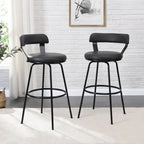 Hausfame Metal Counter Height Industrial Swivel Bar Stools