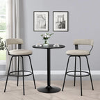 Hausfame Metal Counter Height Industrial Swivel Bar Stools