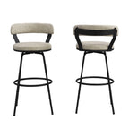 Hausfame Metal Counter Height Industrial Swivel Bar Stools