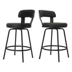 Hausfame Metal Counter Height Industrial Swivel Bar Stools