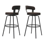 Hausfame Metal Counter Height Industrial Swivel Bar Stools