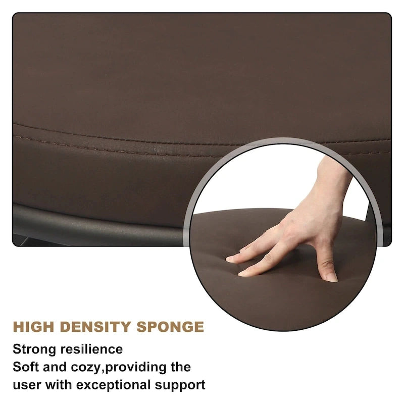 Hausfame Metal Counter Height Industrial Swivel Bar Stools