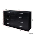 Space-saving 8-Drawer Double Dresser