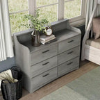 DH BASIC Simple Transitional 47-inch Wide 6-Drawer Double Dresser by Denhour
