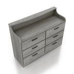 DH BASIC Simple Transitional 47-inch Wide 6-Drawer Double Dresser by Denhour