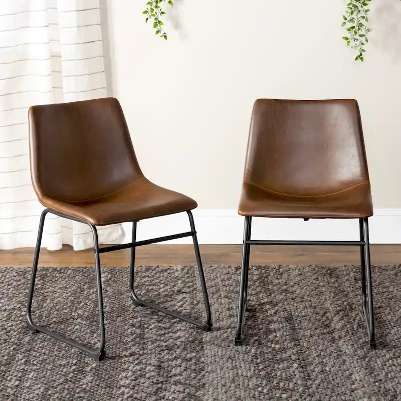 Middlebrook Prusiner Faux Leather Dining Chair (Set of 2)