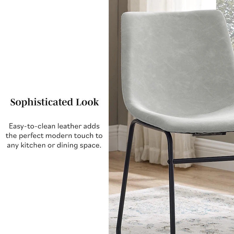 Middlebrook Prusiner Faux Leather Dining Chair (Set of 2)