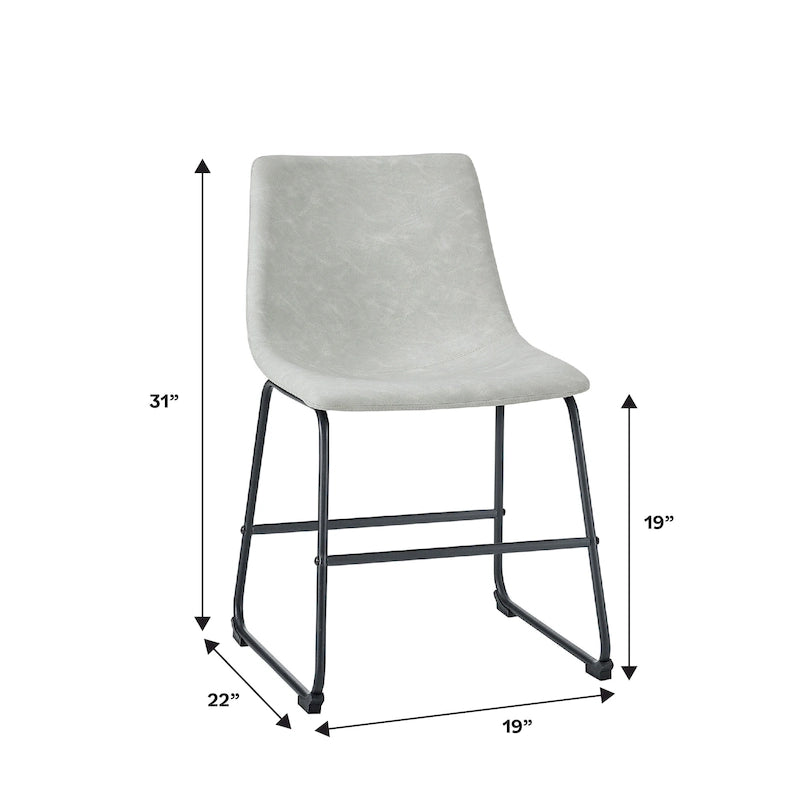 Middlebrook Prusiner Faux Leather Dining Chair (Set of 2)